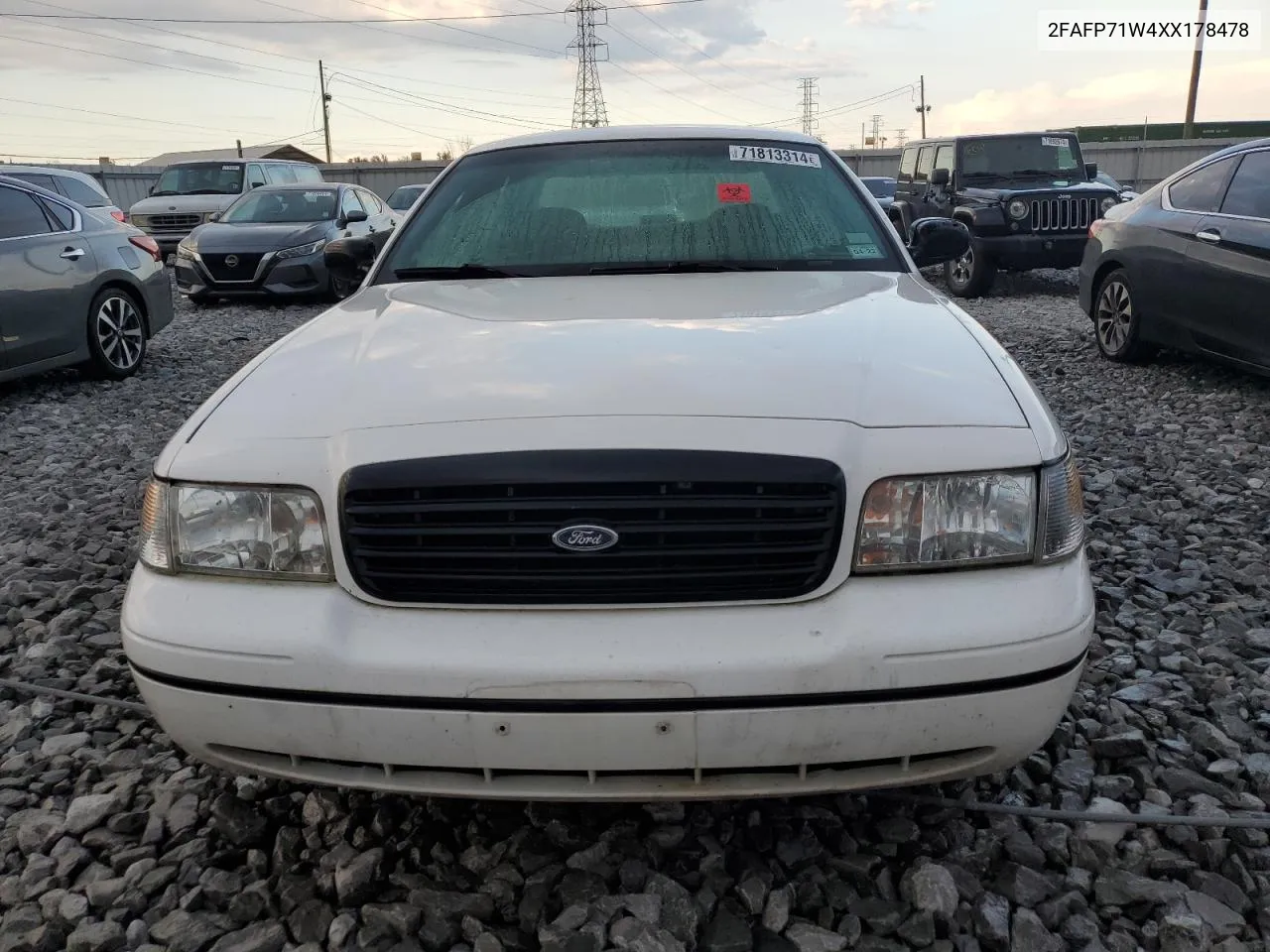 1999 Ford Crown Victoria Police Interceptor VIN: 2FAFP71W4XX178478 Lot: 71813314