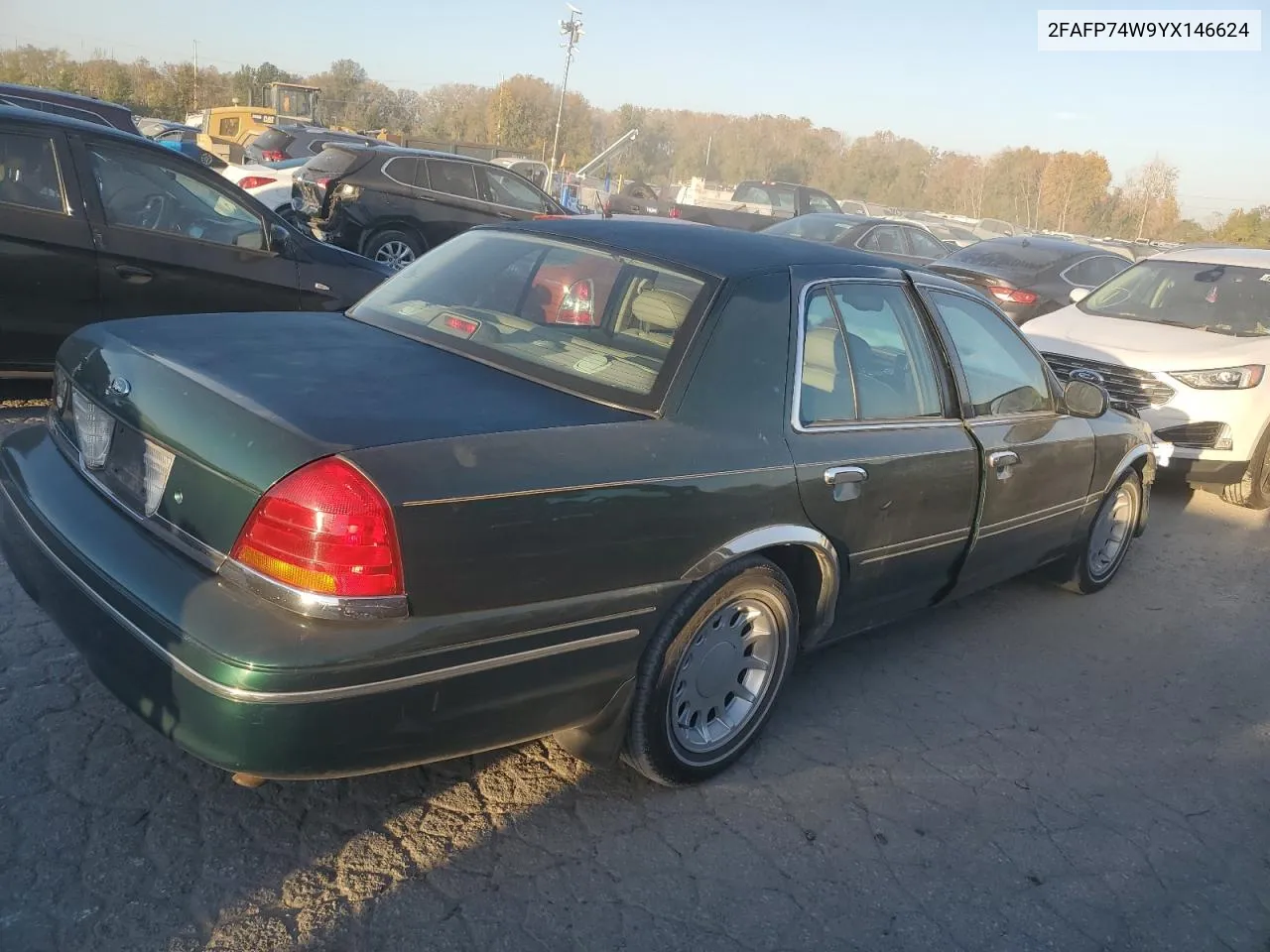 2000 Ford Crown Victoria Lx VIN: 2FAFP74W9YX146624 Lot: 77495074