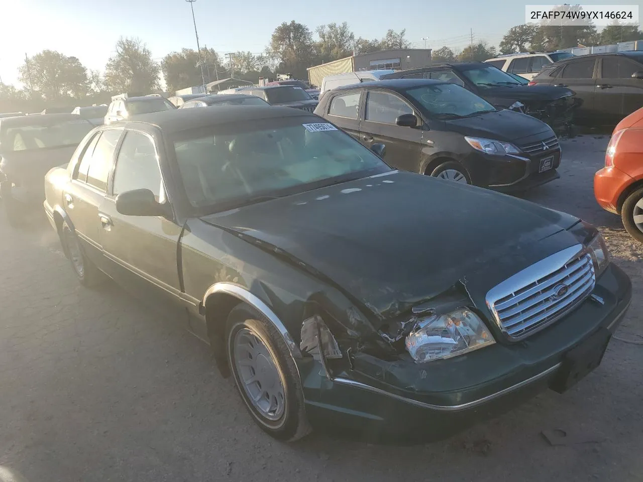 2000 Ford Crown Victoria Lx VIN: 2FAFP74W9YX146624 Lot: 77495074