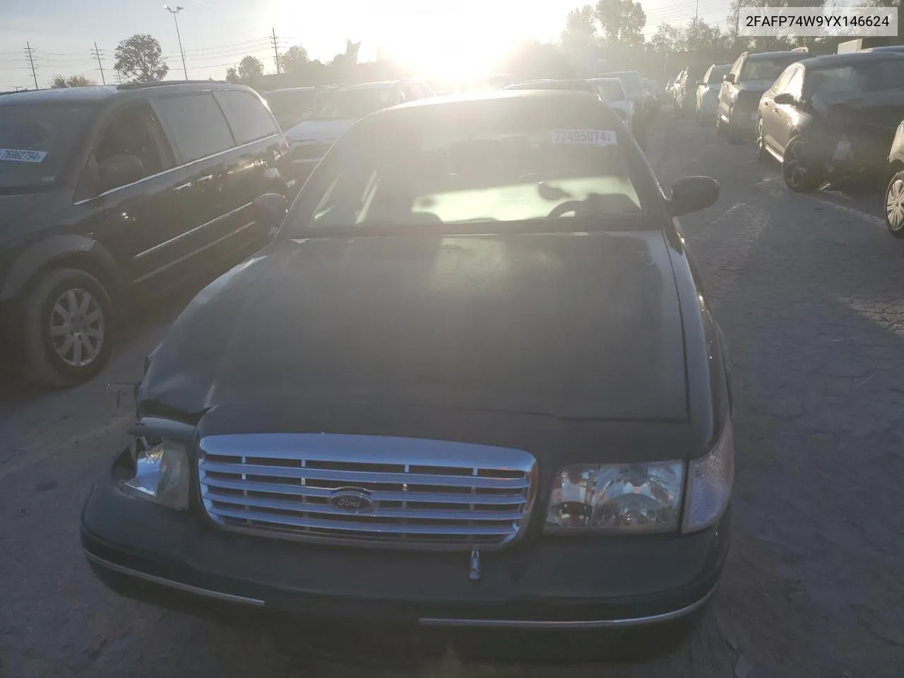 2000 Ford Crown Victoria Lx VIN: 2FAFP74W9YX146624 Lot: 77495074