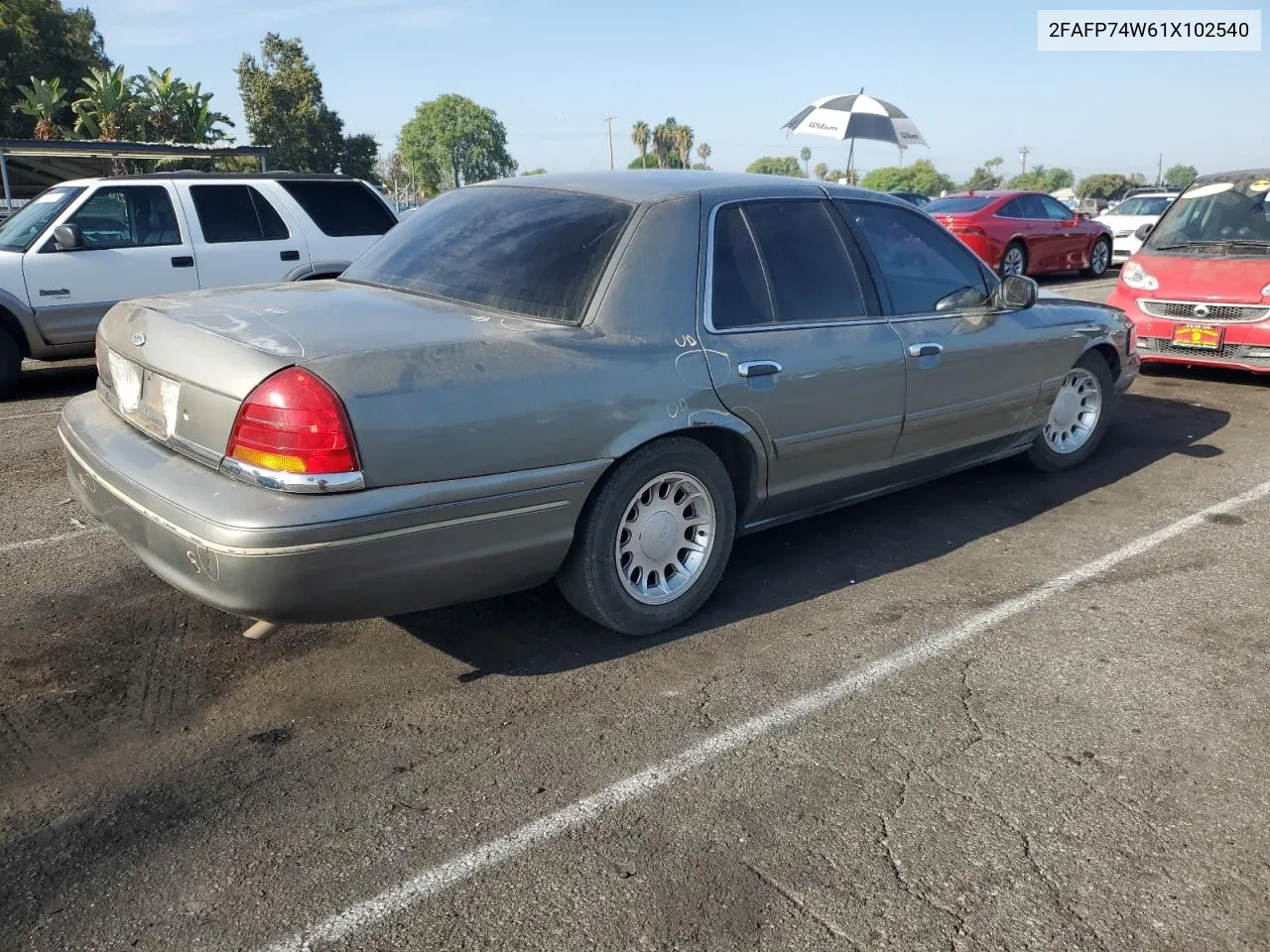 2001 Ford Crown Victoria Lx VIN: 2FAFP74W61X102540 Lot: 66740124