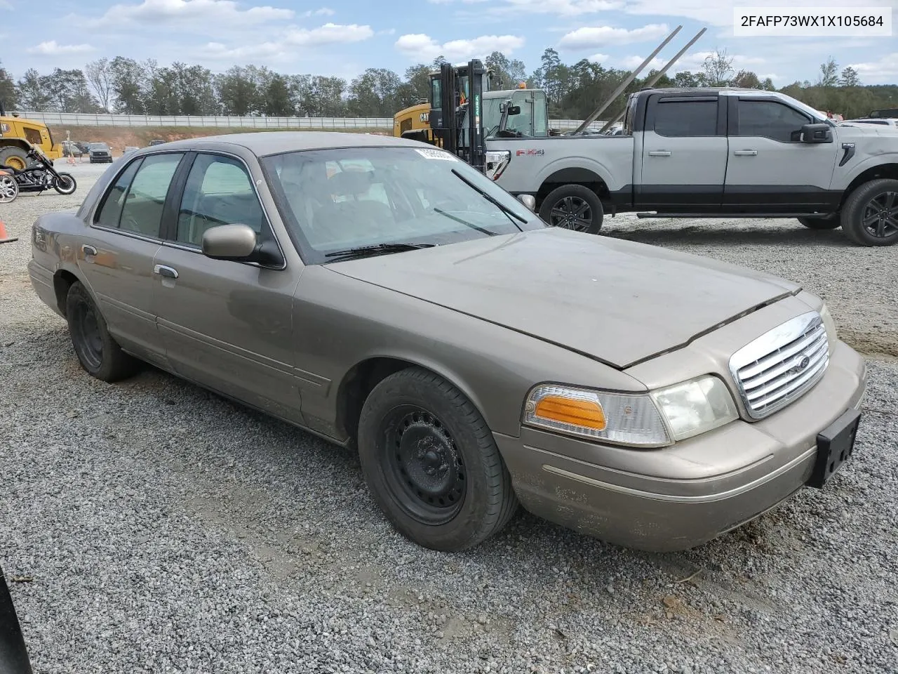 2001 Ford Crown Victoria VIN: 2FAFP73WX1X105684 Lot: 75985864