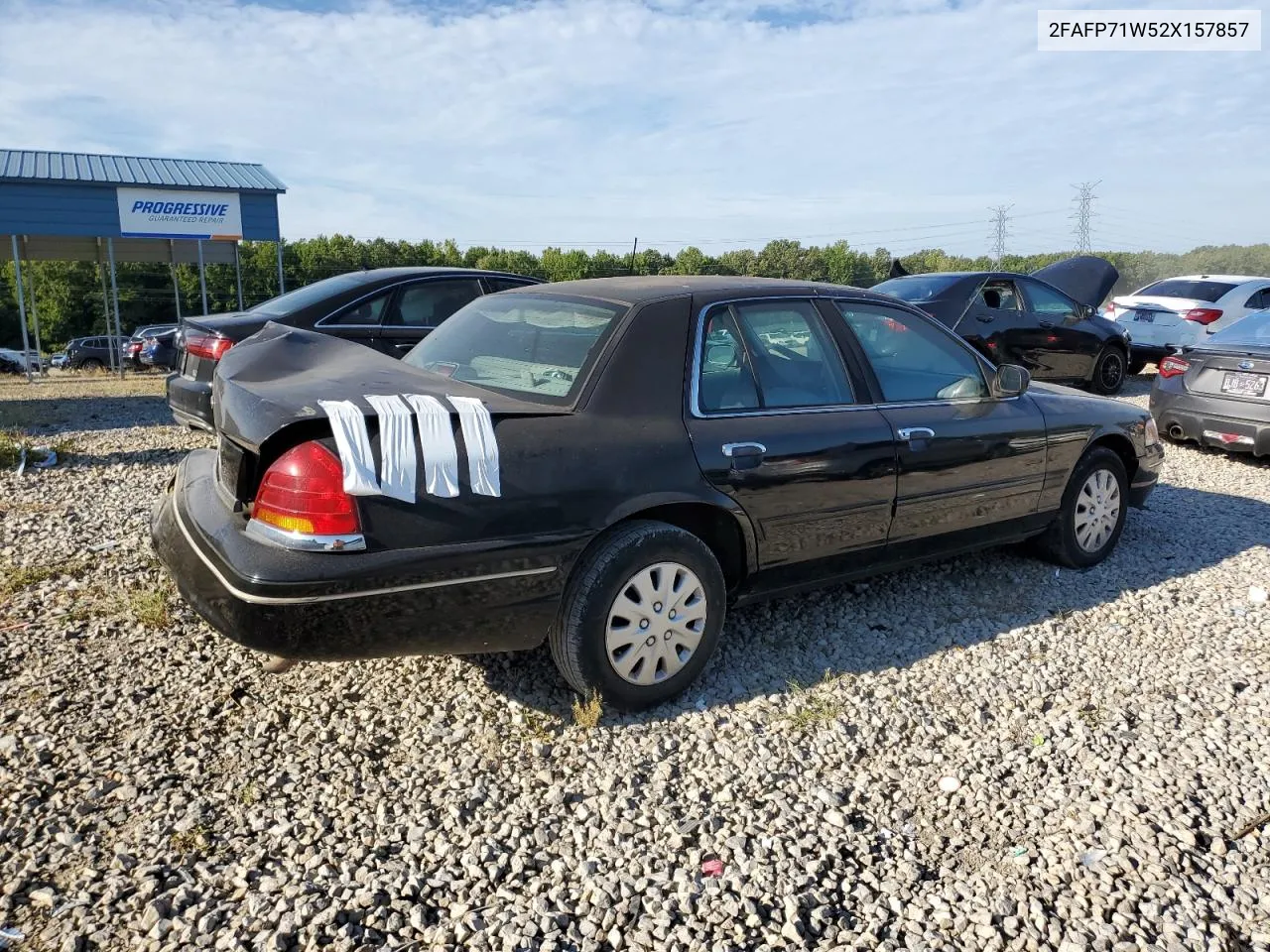 2002 Ford Crown Victoria Police Interceptor VIN: 2FAFP71W52X157857 Lot: 65963304