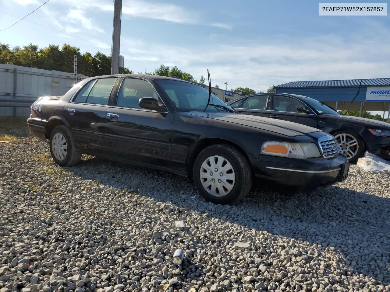 2002 Ford Crown Victoria Police Interceptor VIN: 2FAFP71W52X157857 Lot: 65963304