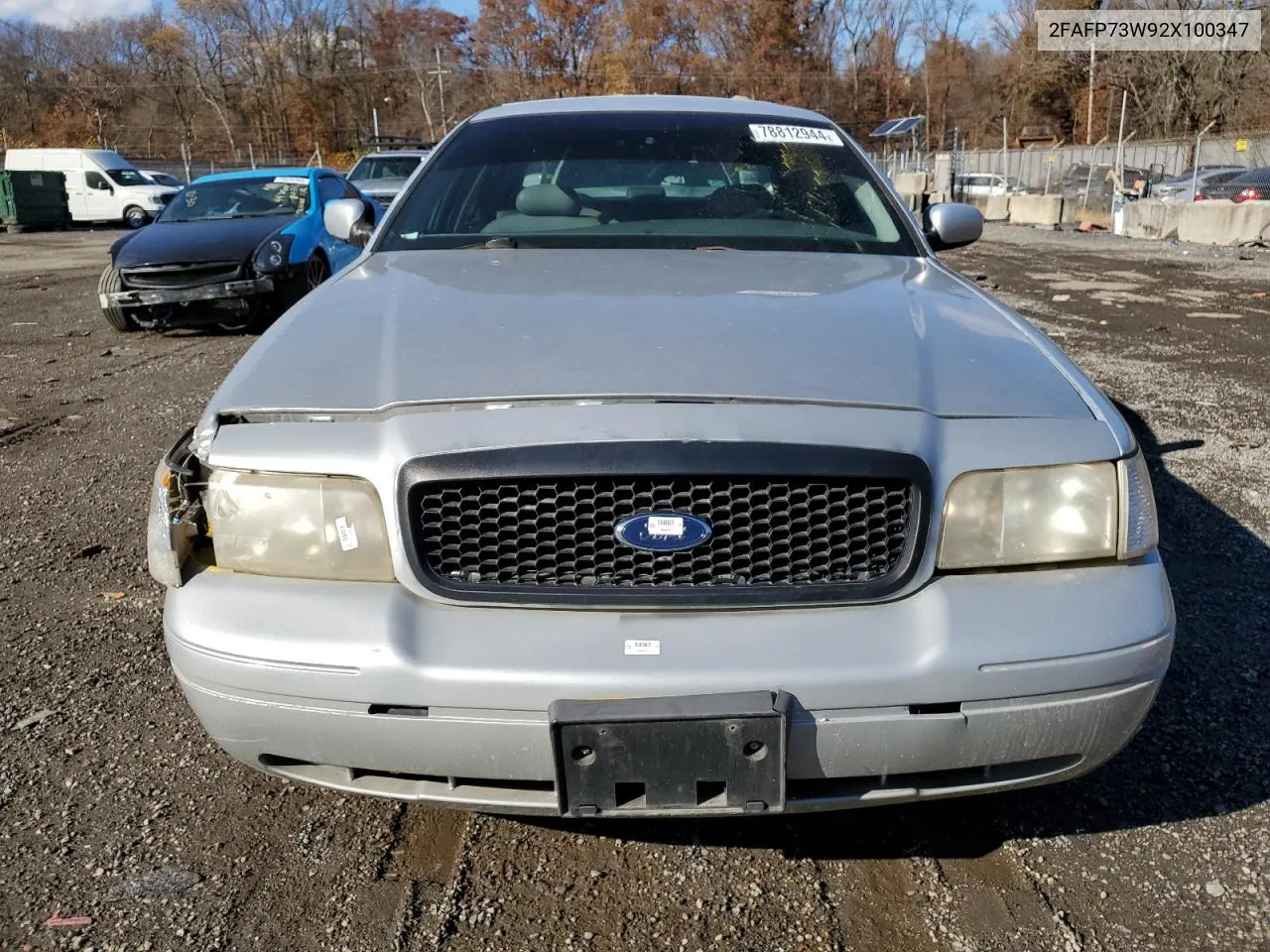 2002 Ford Crown Victoria VIN: 2FAFP73W92X100347 Lot: 78812944