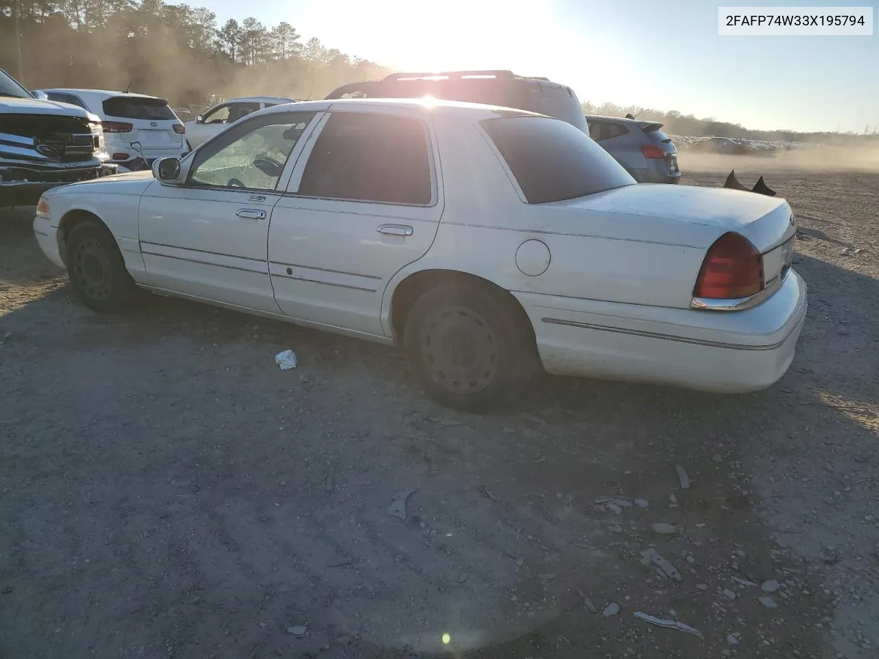 2003 Ford Crown Victoria Lx VIN: 2FAFP74W33X195794 Lot: 55666594