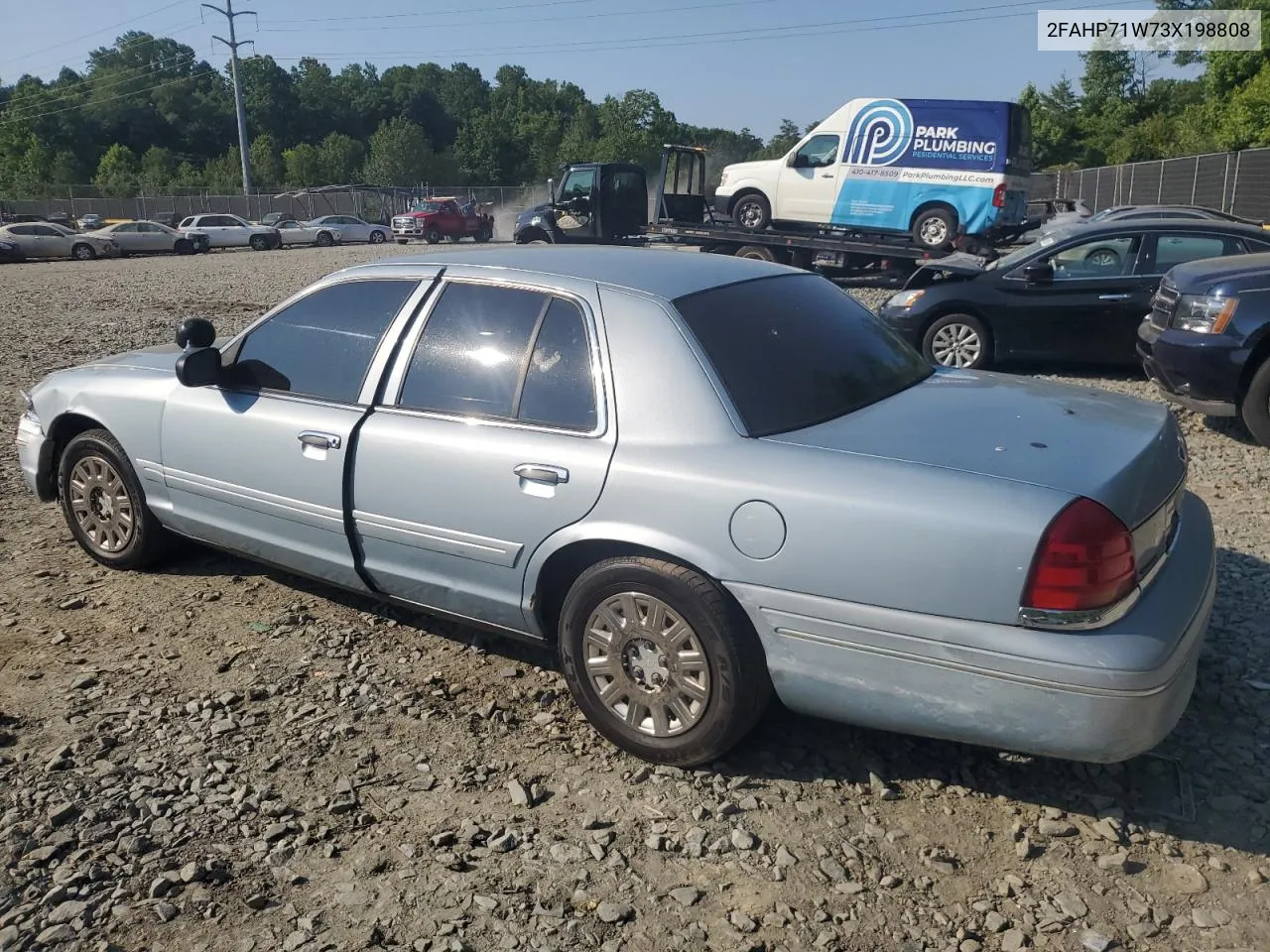 2003 Ford Crown Victoria Police Interceptor VIN: 2FAHP71W73X198808 Lot: 59357524