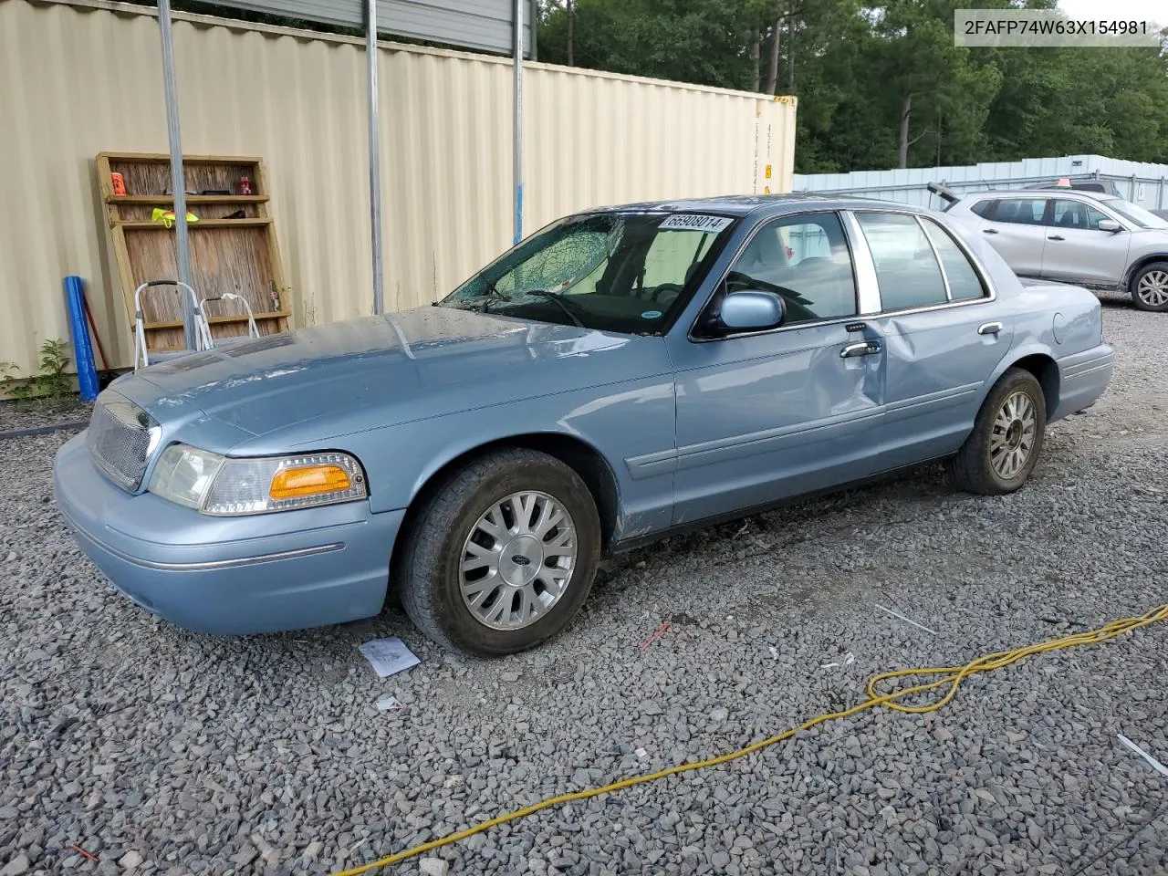 2003 Ford Crown Victoria Lx VIN: 2FAFP74W63X154981 Lot: 66908014