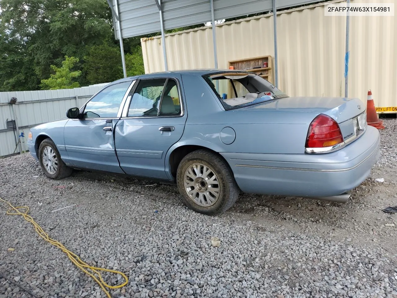 2003 Ford Crown Victoria Lx VIN: 2FAFP74W63X154981 Lot: 66908014