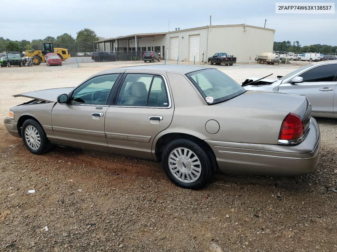 2003 Ford Crown Victoria Lx VIN: 2FAFP74W63X138537 Lot: 70345624