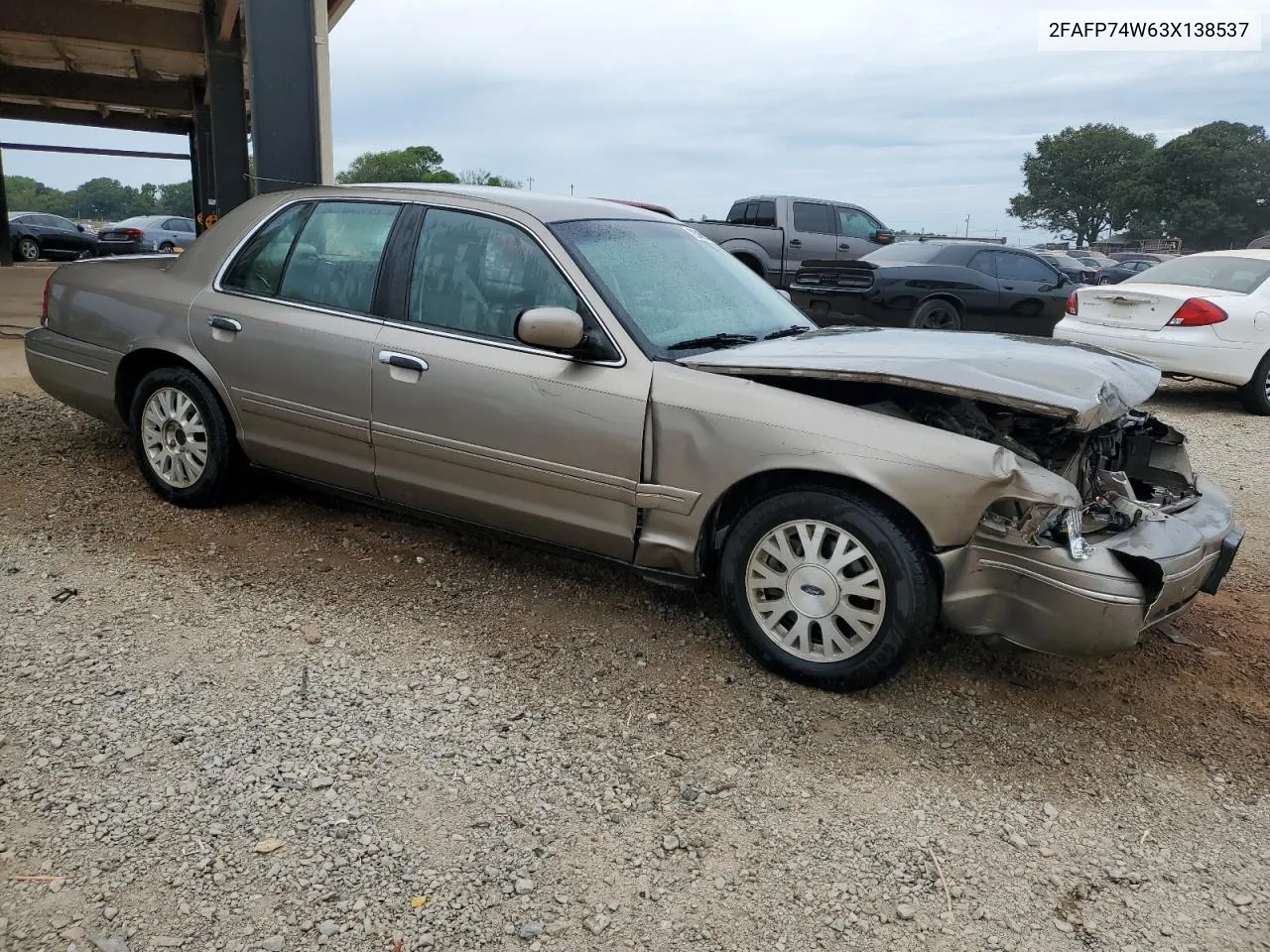 2003 Ford Crown Victoria Lx VIN: 2FAFP74W63X138537 Lot: 70345624