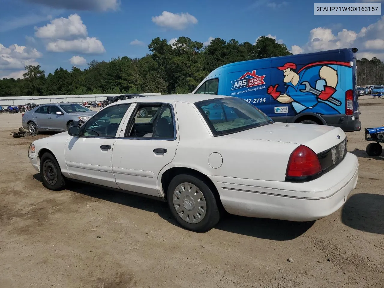 2003 Ford Crown Victoria Police Interceptor VIN: 2FAHP71W43X163157 Lot: 72993014