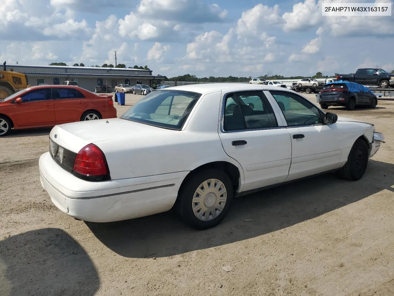 2003 Ford Crown Victoria Police Interceptor VIN: 2FAHP71W43X163157 Lot: 72993014