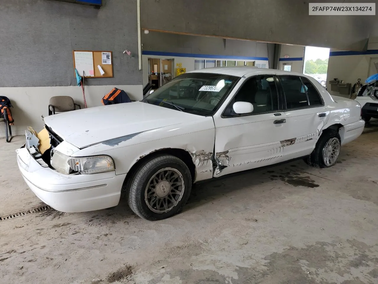 2003 Ford Crown Victoria Lx VIN: 2FAFP74W23X134274 Lot: 73295754