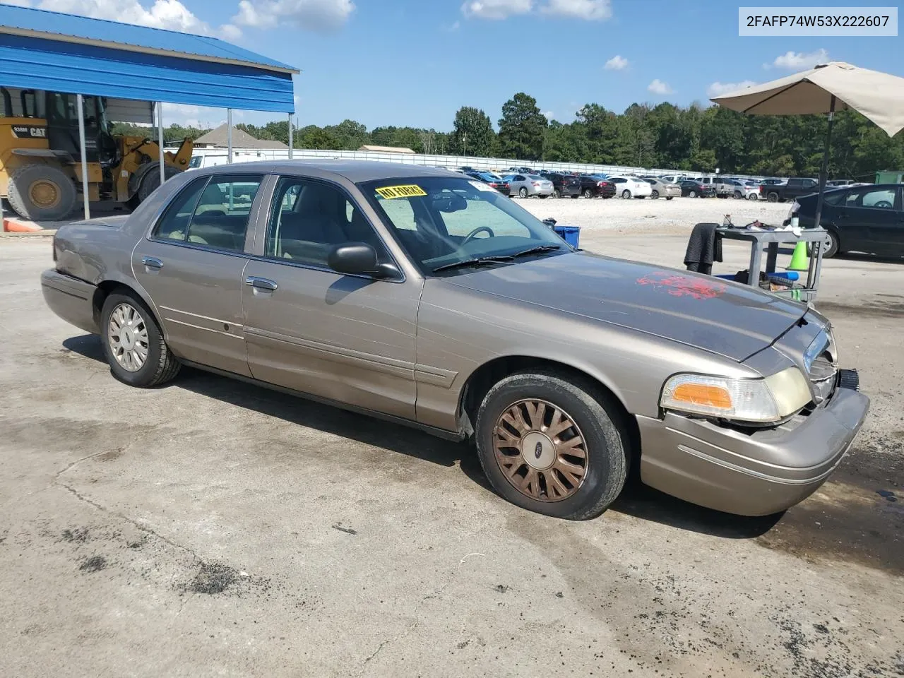 2003 Ford Crown Victoria Lx VIN: 2FAFP74W53X222607 Lot: 74078344