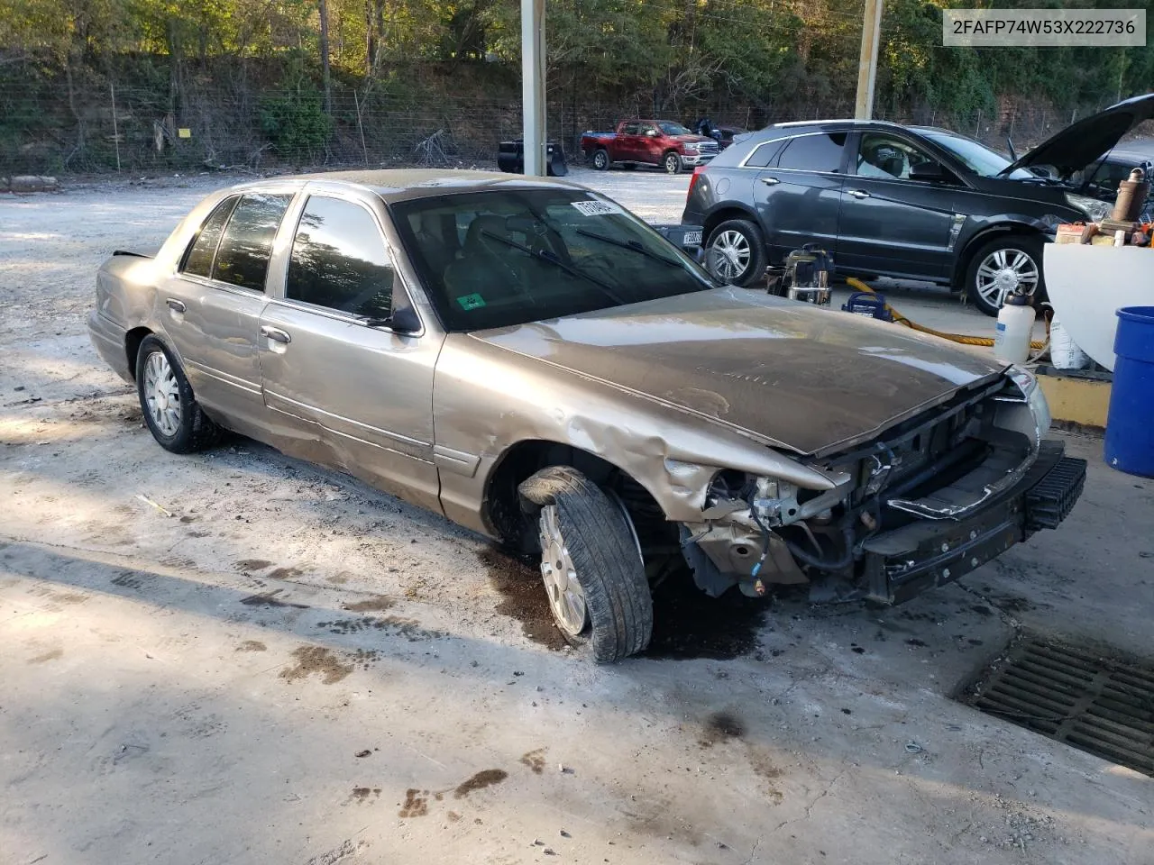 2003 Ford Crown Victoria Lx VIN: 2FAFP74W53X222736 Lot: 75184094