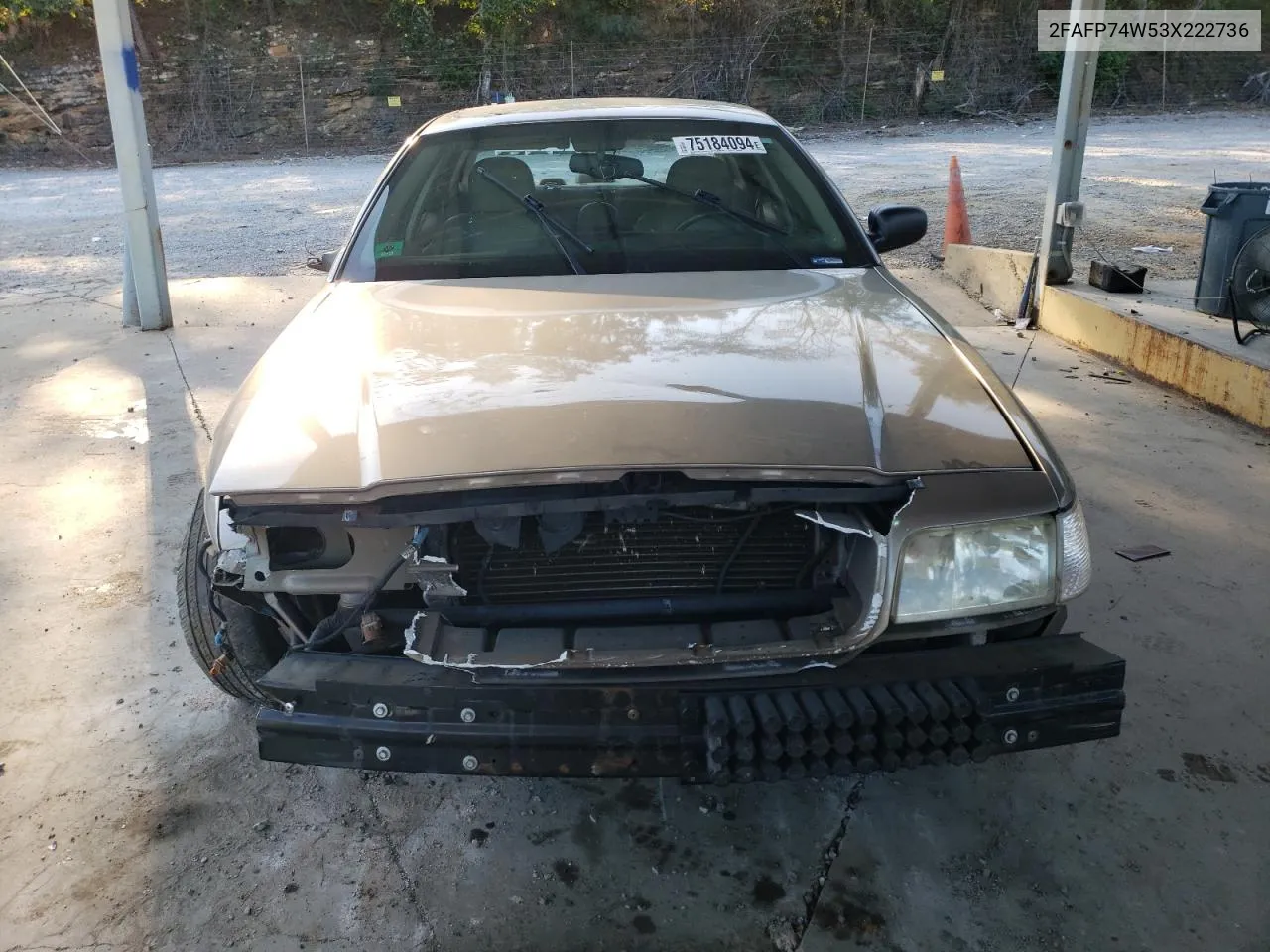 2003 Ford Crown Victoria Lx VIN: 2FAFP74W53X222736 Lot: 75184094