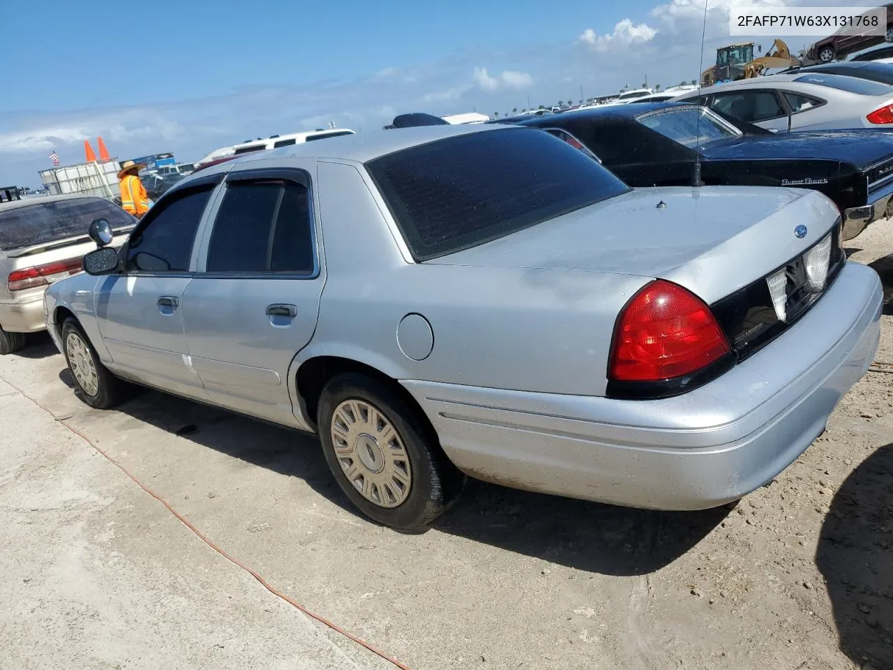 2003 Ford Crown Victoria Police Interceptor VIN: 2FAFP71W63X131768 Lot: 76734624