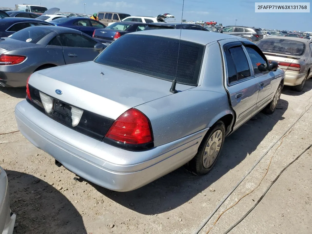 2003 Ford Crown Victoria Police Interceptor VIN: 2FAFP71W63X131768 Lot: 76734624