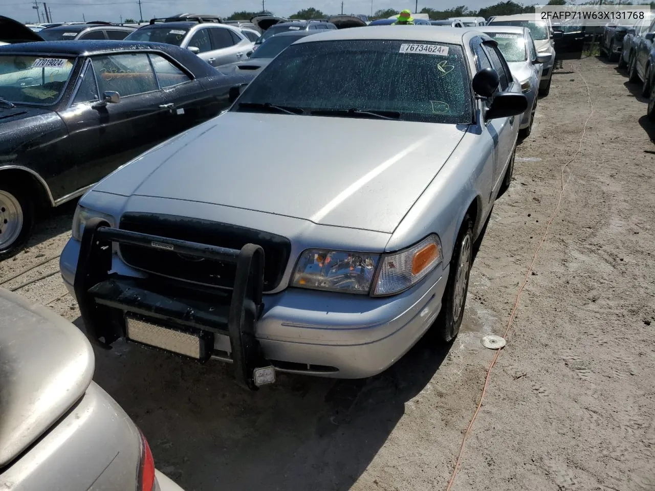 2003 Ford Crown Victoria Police Interceptor VIN: 2FAFP71W63X131768 Lot: 76734624