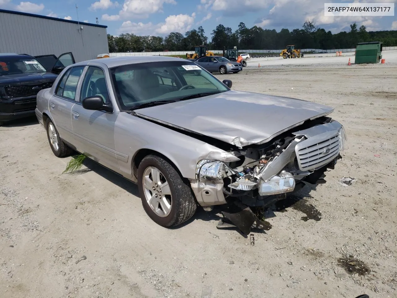 2004 Ford Crown Victoria Lx VIN: 2FAFP74W64X137177 Lot: 67713844