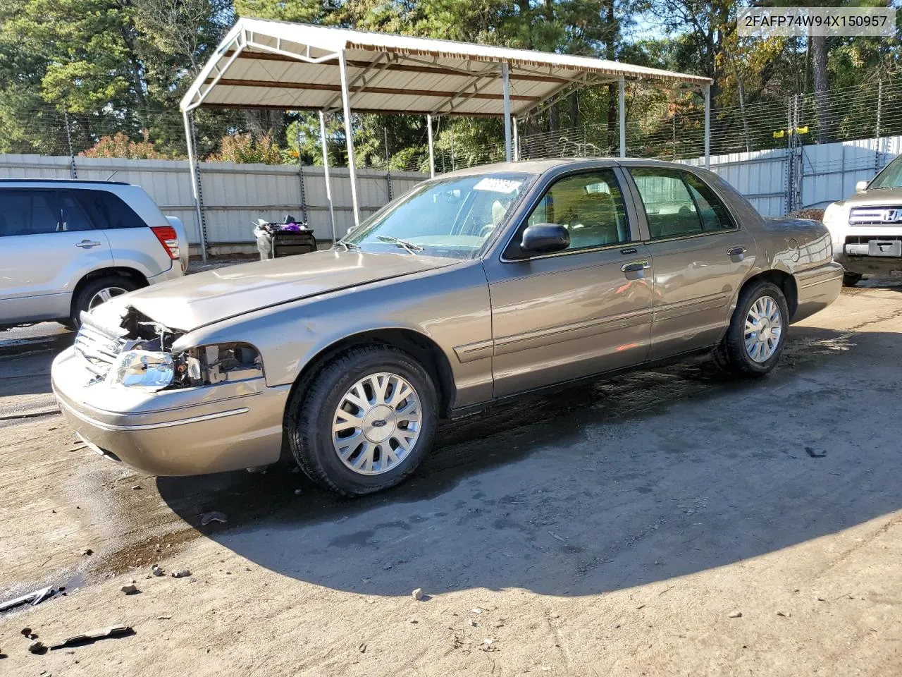 2004 Ford Crown Victoria Lx VIN: 2FAFP74W94X150957 Lot: 76738794