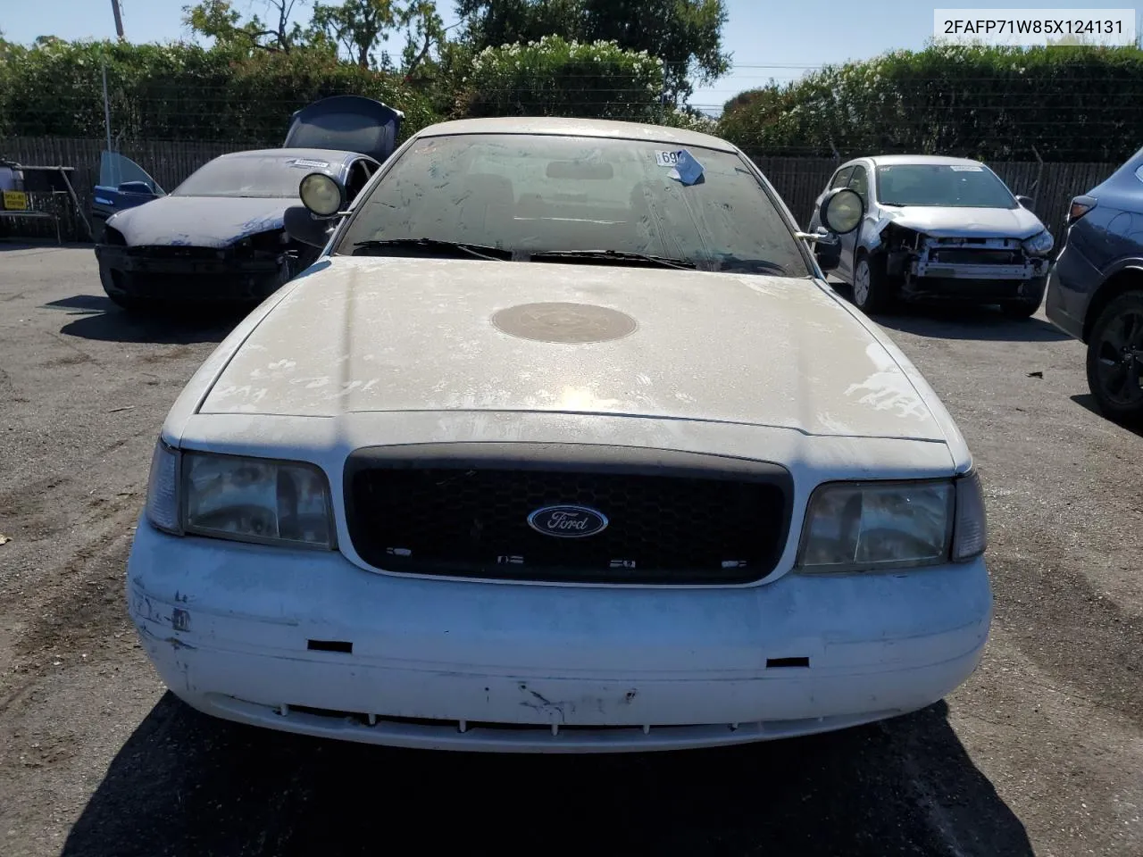 2005 Ford Crown Victoria Police Interceptor VIN: 2FAFP71W85X124131 Lot: 69676544