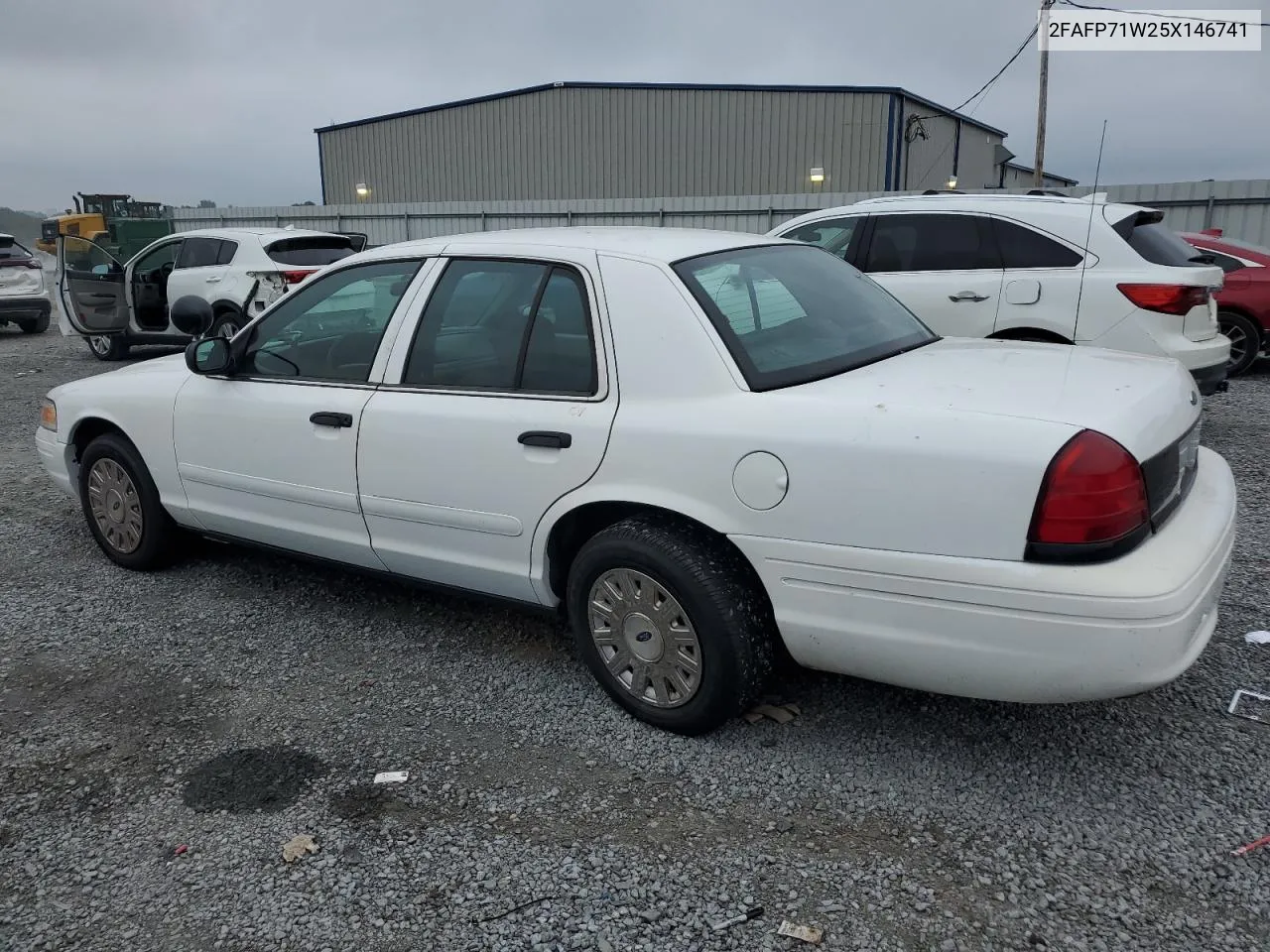 2005 Ford Crown Victoria Police Interceptor VIN: 2FAFP71W25X146741 Lot: 72706574