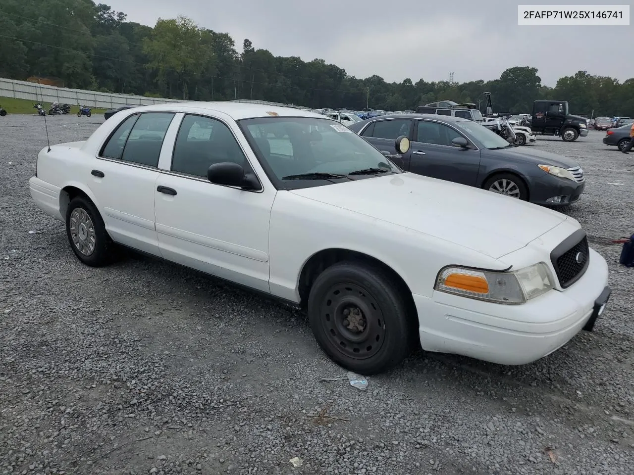 2005 Ford Crown Victoria Police Interceptor VIN: 2FAFP71W25X146741 Lot: 72706574