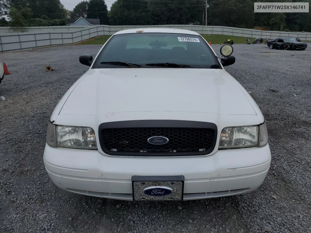 2005 Ford Crown Victoria Police Interceptor VIN: 2FAFP71W25X146741 Lot: 72706574