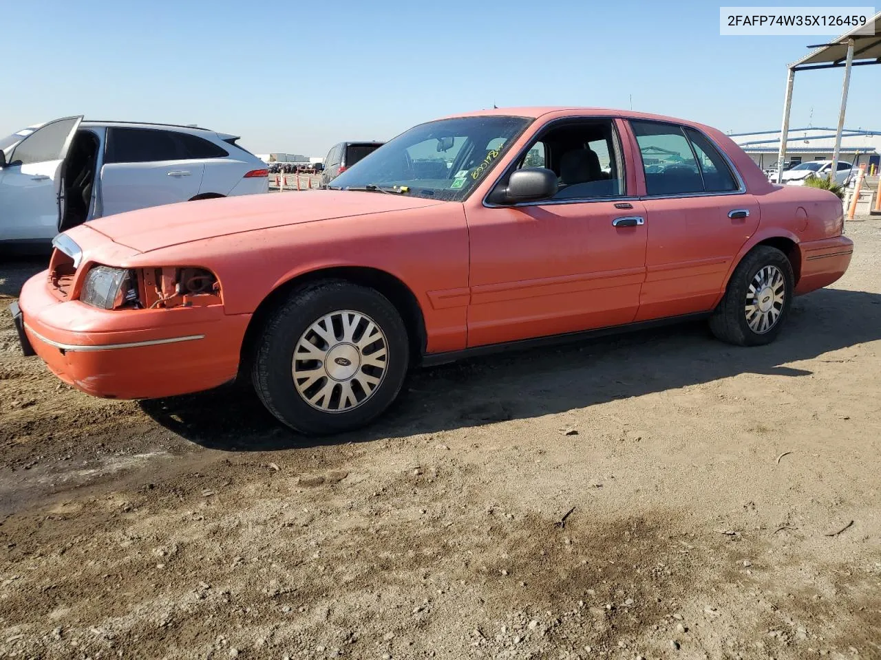 2005 Ford Crown Victoria Lx VIN: 2FAFP74W35X126459 Lot: 80019864