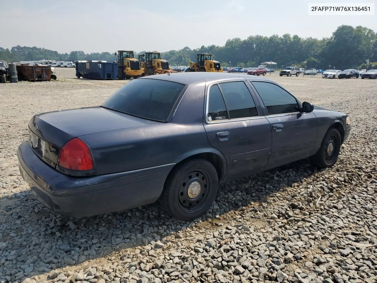 2006 Ford Crown Victoria Police Interceptor VIN: 2FAFP71W76X136451 Lot: 57939364