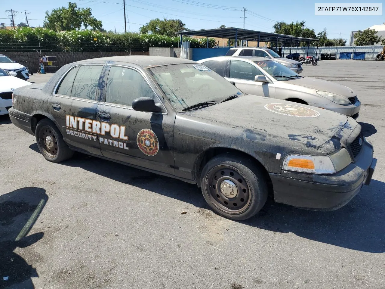 2006 Ford Crown Victoria Police Interceptor VIN: 2FAFP71W76X142847 Lot: 68526624