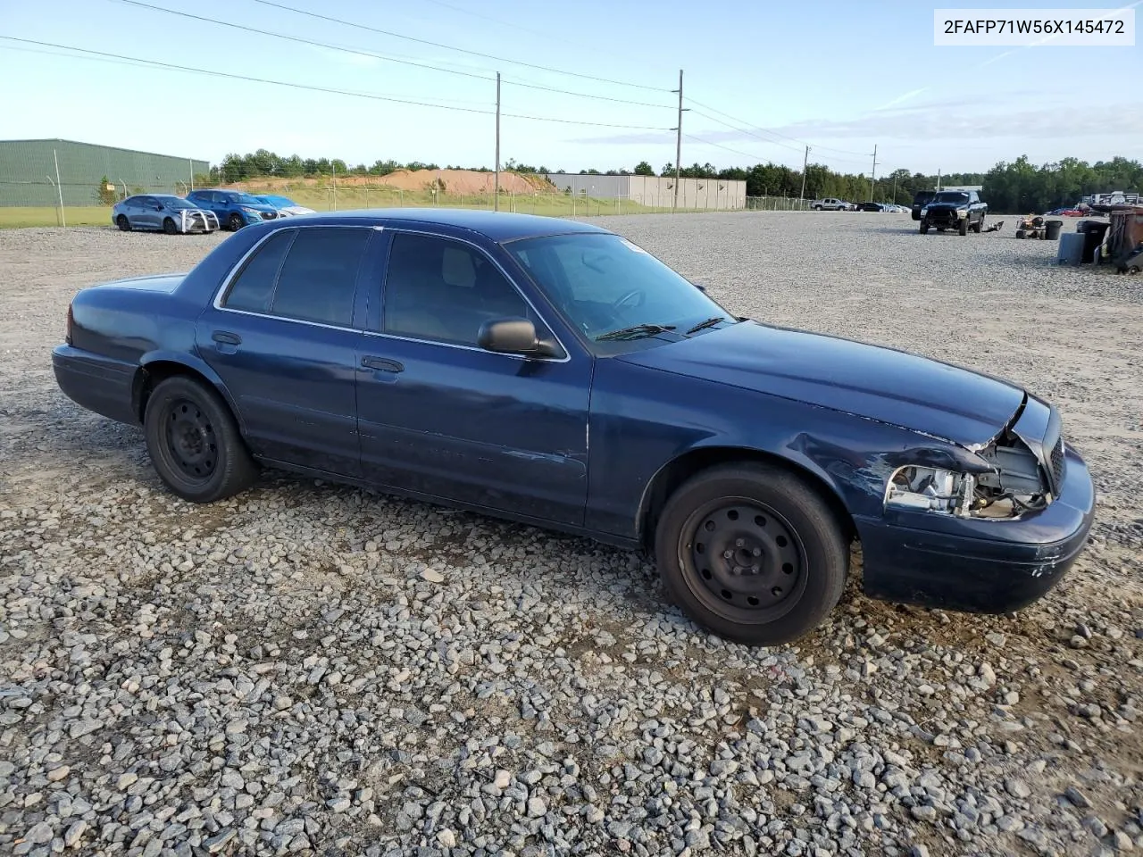 2006 Ford Crown Victoria Police Interceptor VIN: 2FAFP71W56X145472 Lot: 69988254