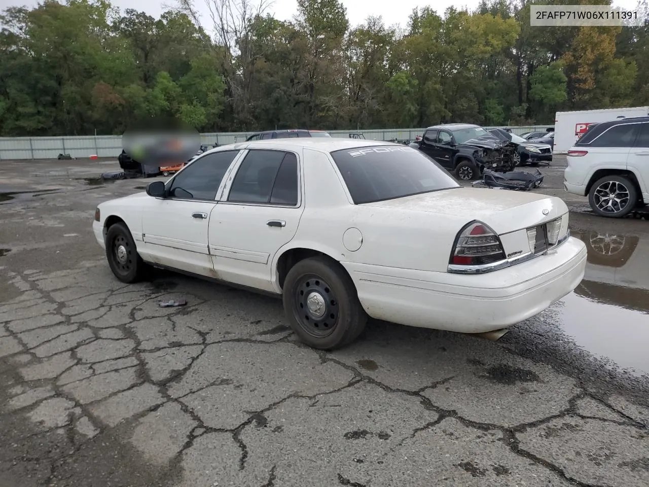 2006 Ford Crown Victoria Police Interceptor VIN: 2FAFP71W06X111391 Lot: 78679874