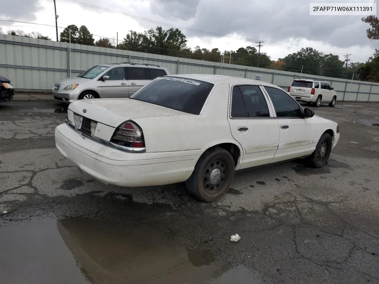 2006 Ford Crown Victoria Police Interceptor VIN: 2FAFP71W06X111391 Lot: 78679874