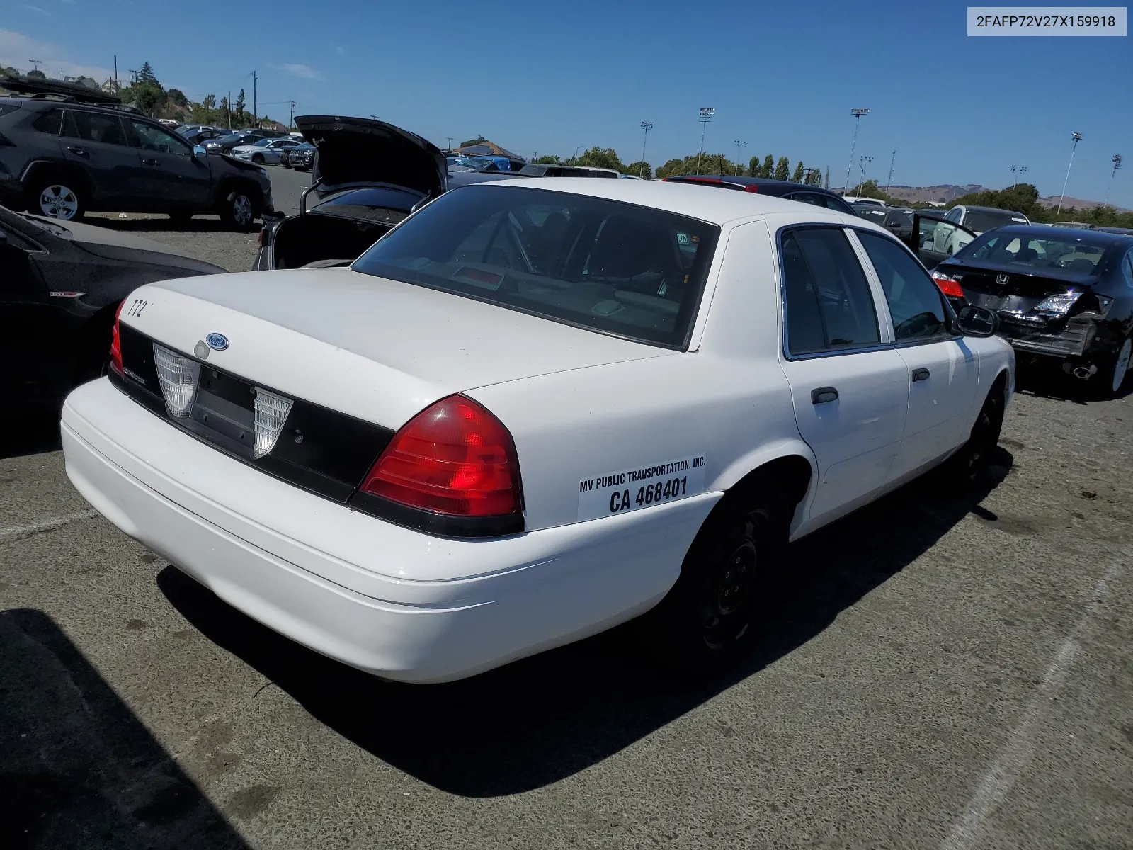 2007 Ford Crown Victoria S VIN: 2FAFP72V27X159918 Lot: 66361604