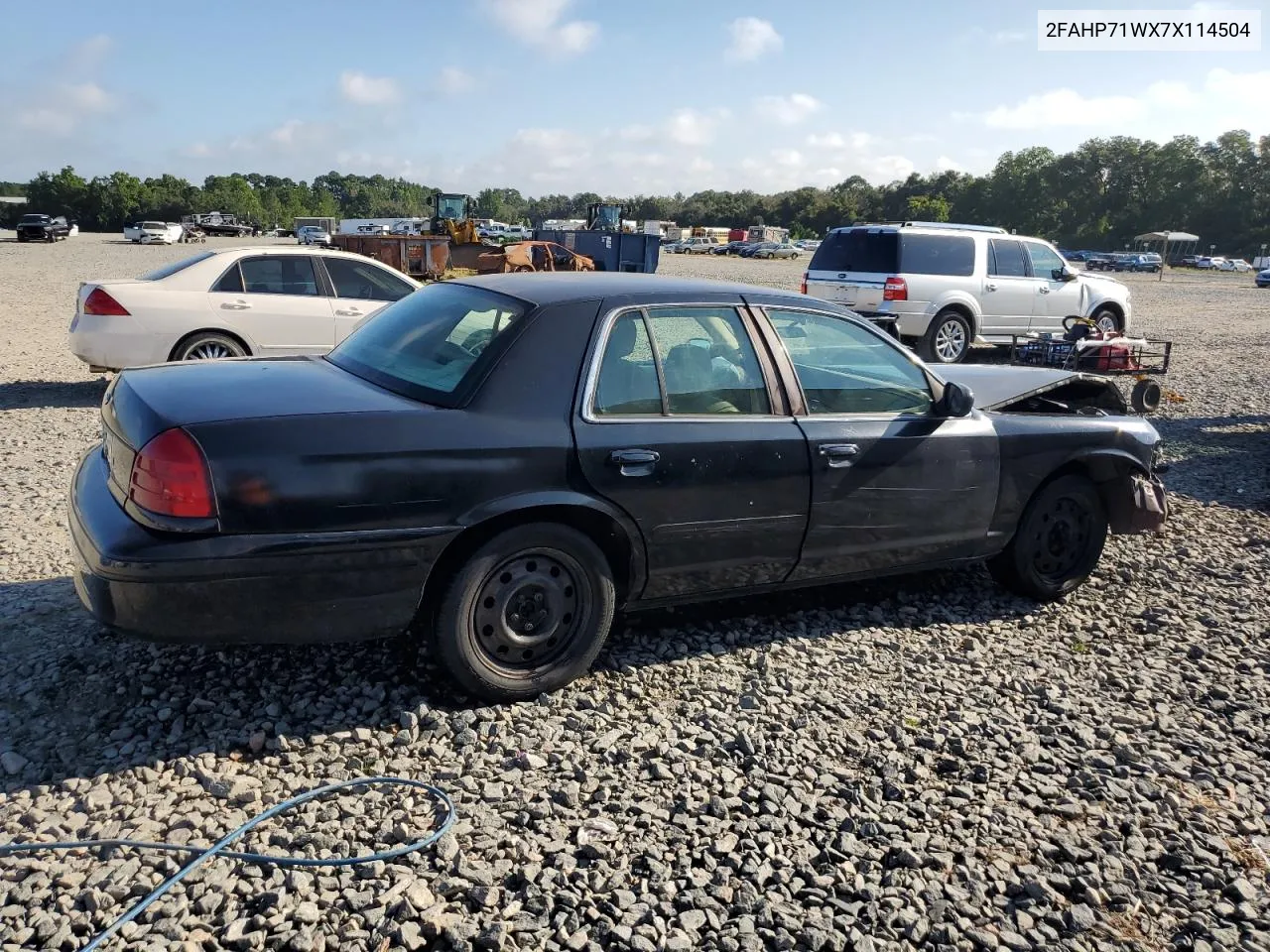 2007 Ford Crown Victoria Police Interceptor VIN: 2FAHP71WX7X114504 Lot: 69306124