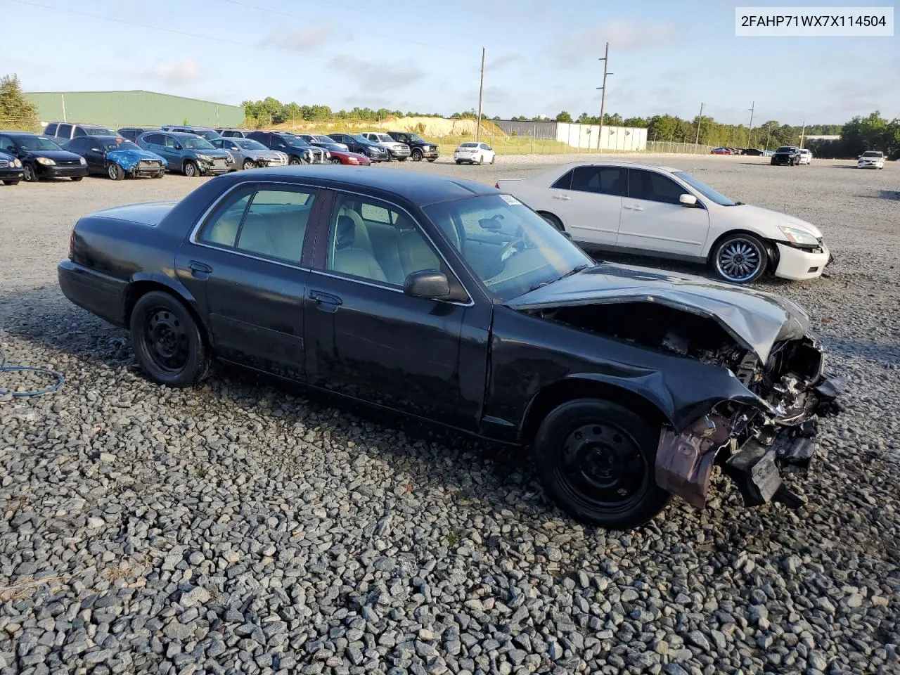 2007 Ford Crown Victoria Police Interceptor VIN: 2FAHP71WX7X114504 Lot: 69306124