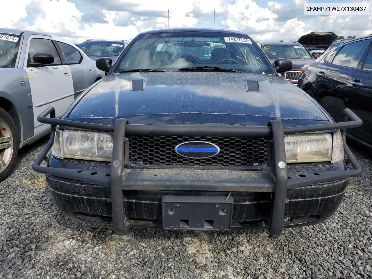 2007 Ford Crown Victoria Police Interceptor VIN: 2FAHP71W27X130437 Lot: 74237534