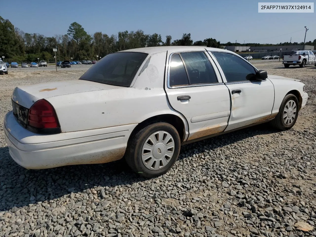 2007 Ford Crown Victoria Police Interceptor VIN: 2FAFP71W37X124914 Lot: 75889694