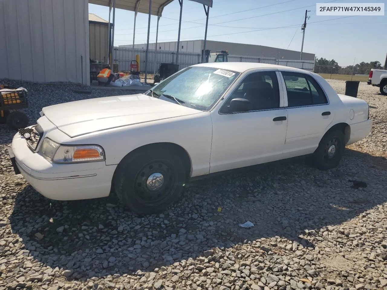 2007 Ford Crown Victoria Police Interceptor VIN: 2FAFP71W47X145349 Lot: 77455014