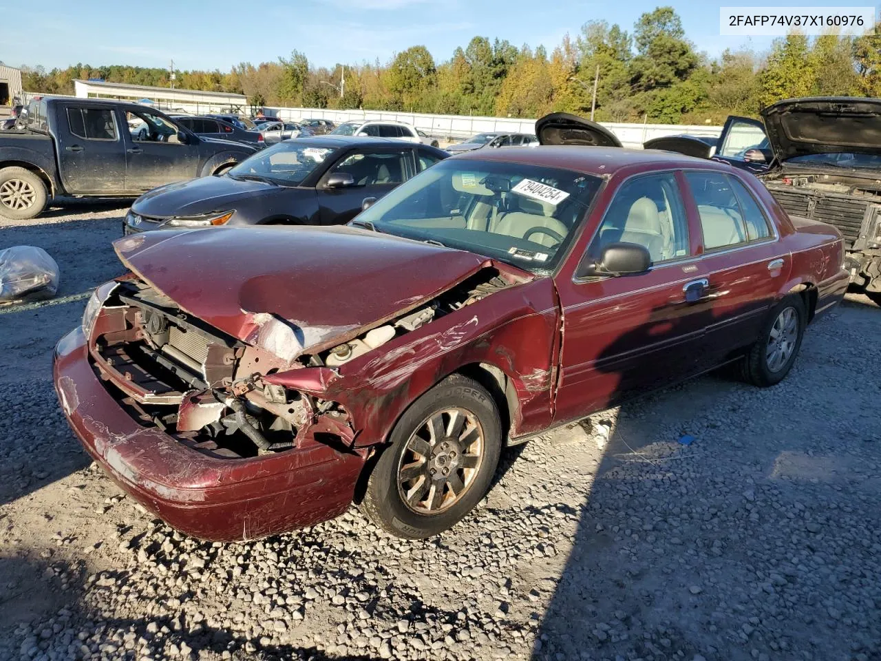 2007 Ford Crown Victoria Lx VIN: 2FAFP74V37X160976 Lot: 79404254