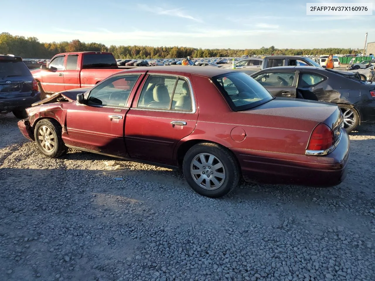 2007 Ford Crown Victoria Lx VIN: 2FAFP74V37X160976 Lot: 79404254