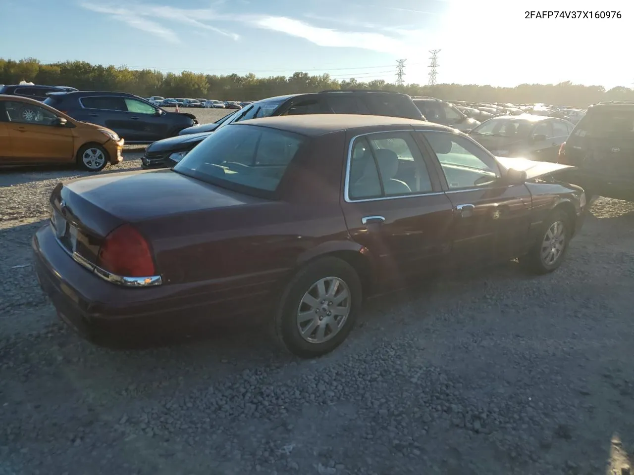 2007 Ford Crown Victoria Lx VIN: 2FAFP74V37X160976 Lot: 79404254