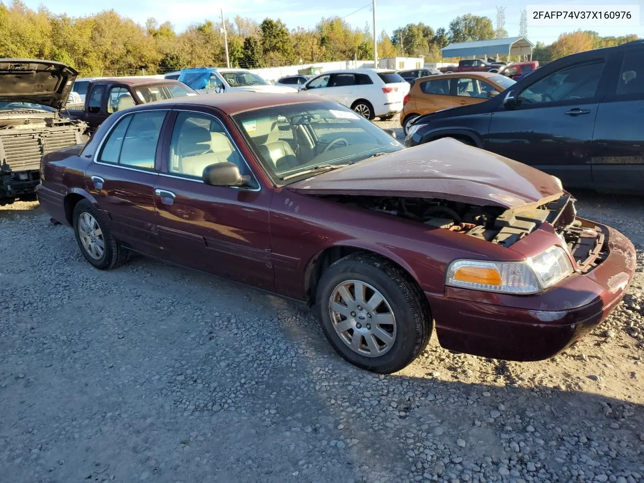 2007 Ford Crown Victoria Lx VIN: 2FAFP74V37X160976 Lot: 79404254