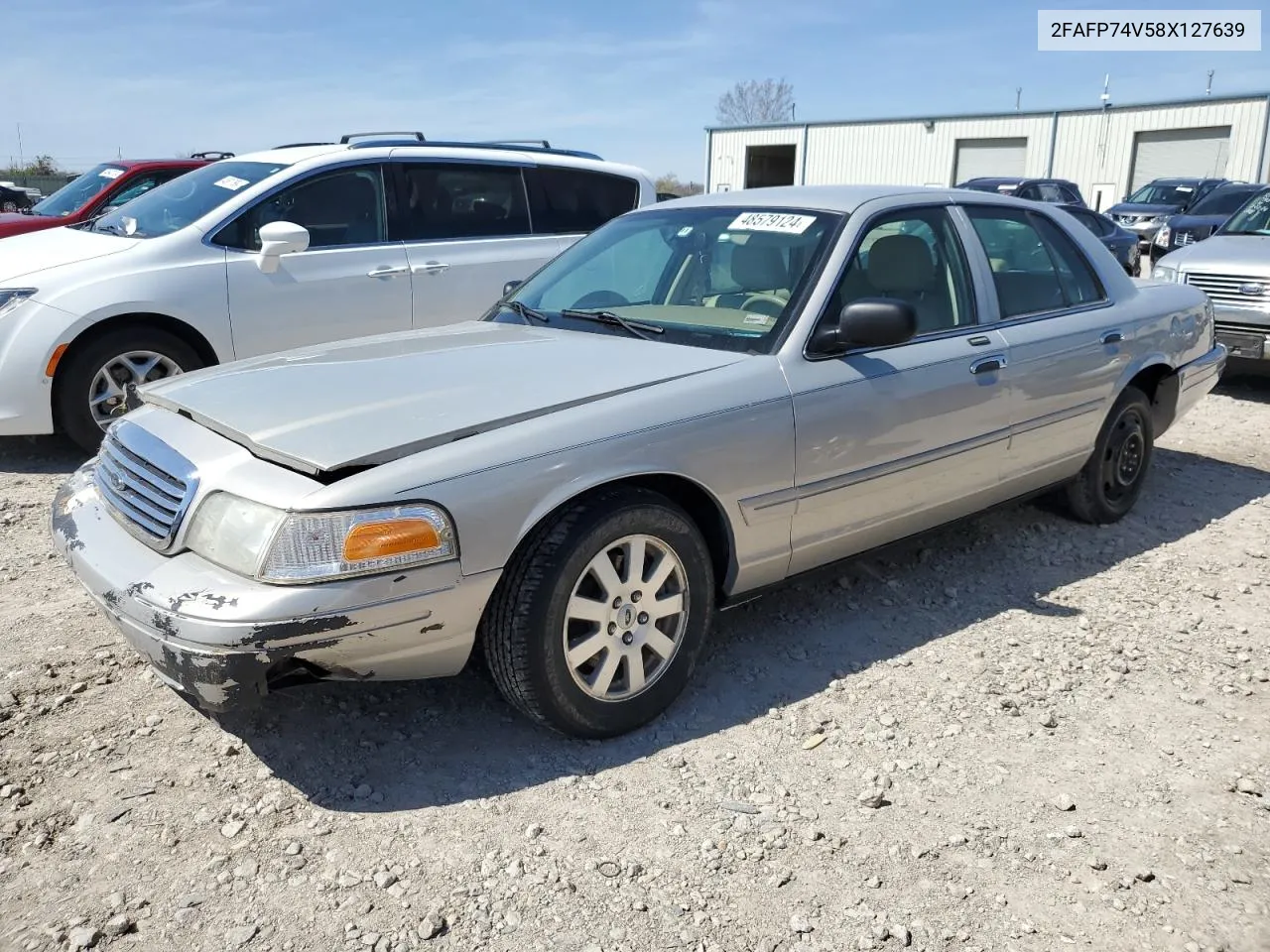 2008 Ford Crown Victoria Lx VIN: 2FAFP74V58X127639 Lot: 48579124