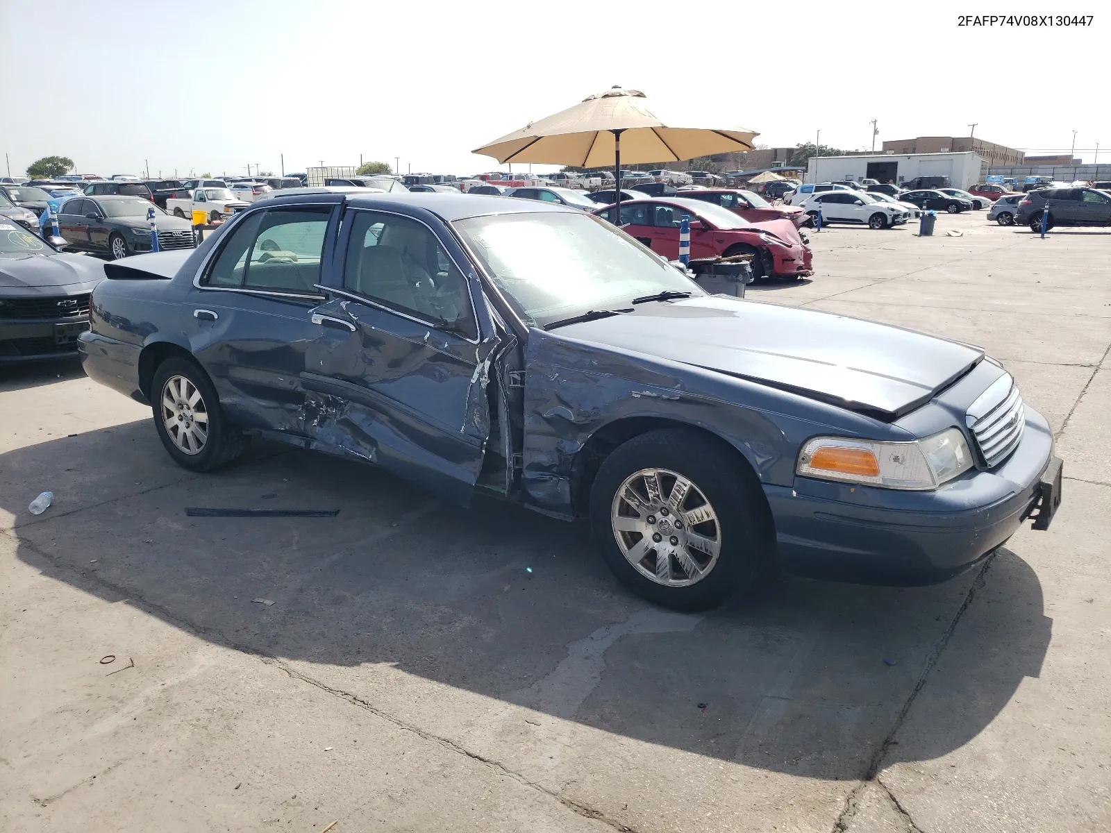 2008 Ford Crown Victoria Lx VIN: 2FAFP74V08X130447 Lot: 64450194