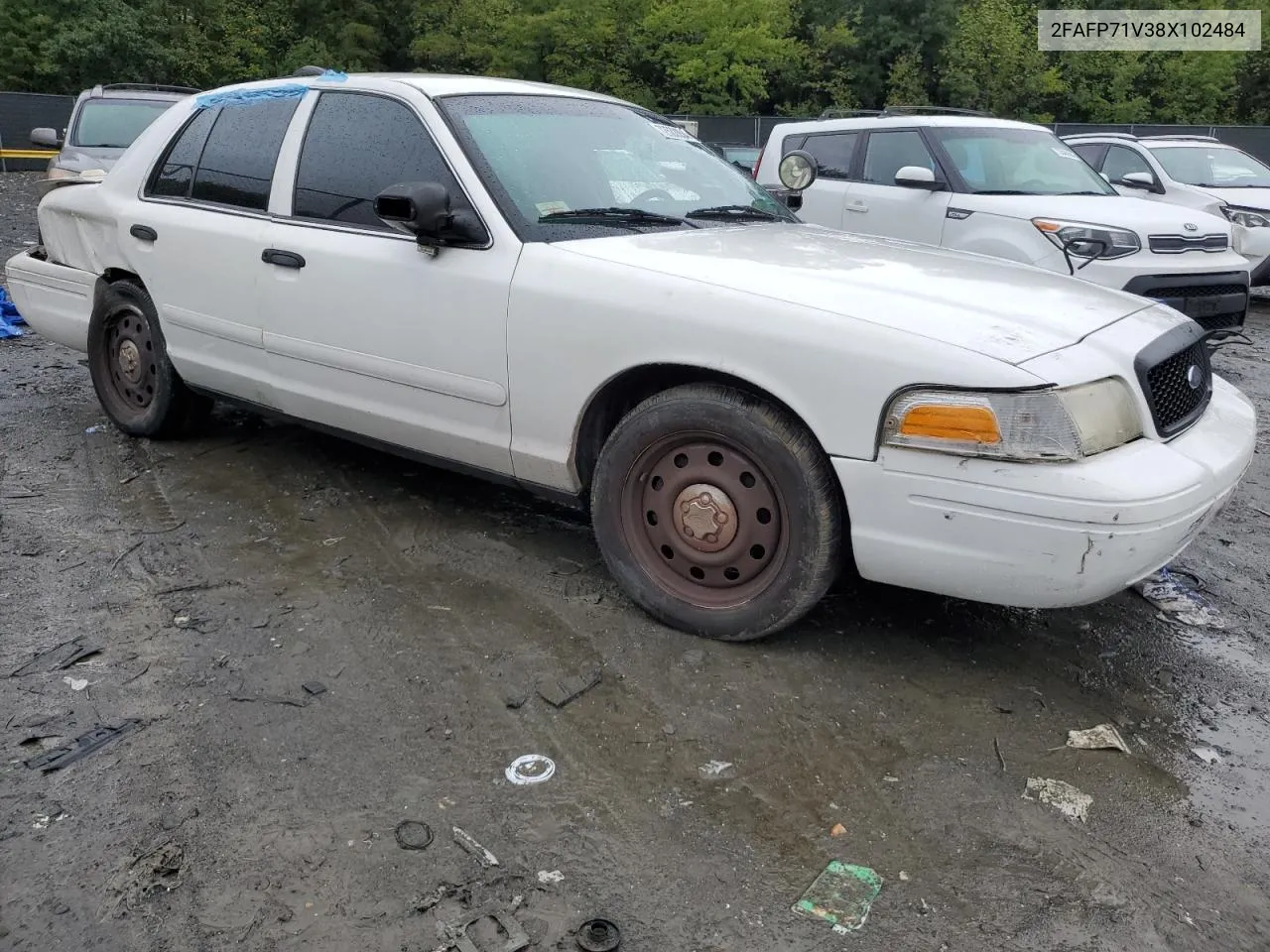 2008 Ford Crown Victoria Police Interceptor VIN: 2FAFP71V38X102484 Lot: 72532854