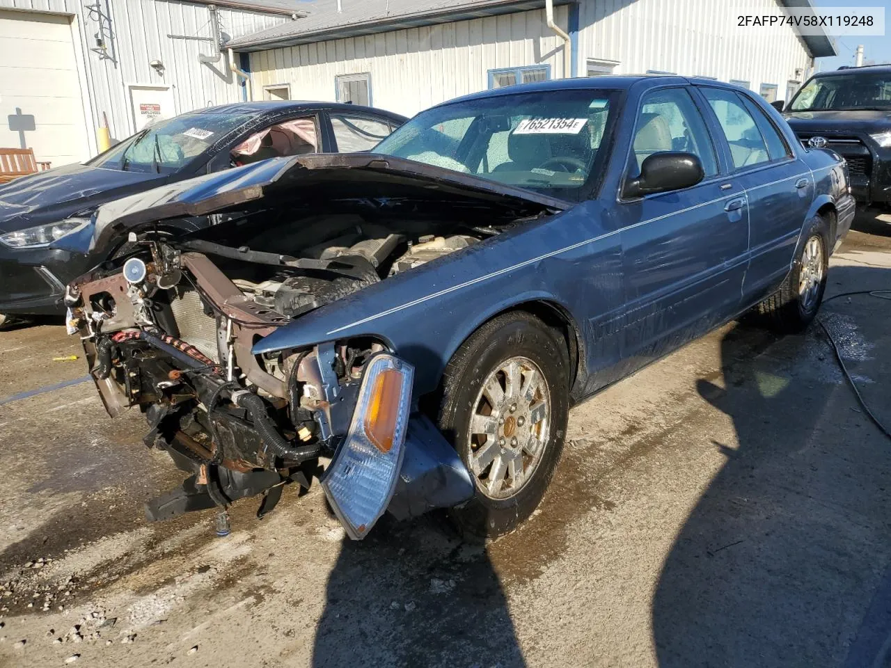 2008 Ford Crown Victoria Lx VIN: 2FAFP74V58X119248 Lot: 76521354